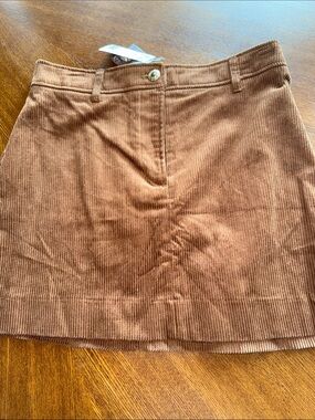 H&M Brown Corduroy Mini Skirt